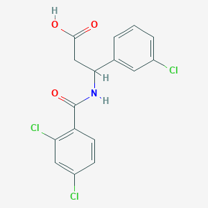 3-(3-chlorophenyl)-3-[(2,4-dichlorobenzoyl)amino]propanoic acid