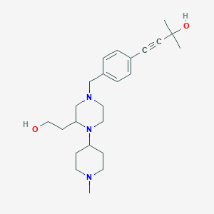 4-(4-{[3-(2-hydroxyethyl)-4-(1-methyl-4-piperidinyl)-1-piperazinyl]methyl}phenyl)-2-methyl-3-butyn-2-ol