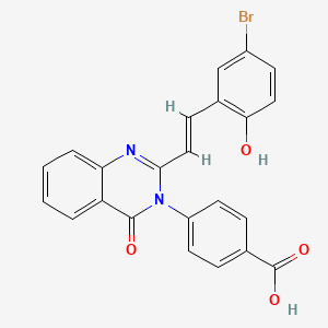 4-[2-[2-(5-bromo-2-hydroxyphenyl)vinyl]-4-oxo-3(4H)-quinazolinyl]benzoic acid