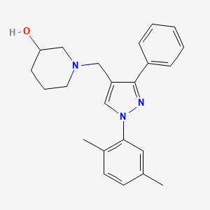 1-[[1-(2,5-Dimethylphenyl)-3-phenylpyrazol-4-yl]methyl]piperidin-3-ol