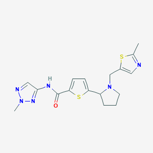 5-[1-[(2-methyl-1,3-thiazol-5-yl)methyl]pyrrolidin-2-yl]-N-(2-methyltriazol-4-yl)thiophene-2-carboxamide