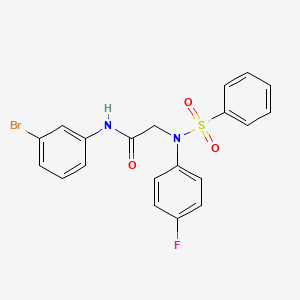 N~1~-(3-bromophenyl)-N~2~-(4-fluorophenyl)-N~2~-(phenylsulfonyl)glycinamide