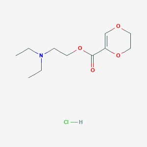 2-(diethylamino)ethyl 5,6-dihydro-1,4-dioxine-2-carboxylate hydrochloride