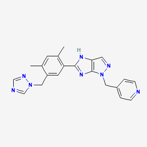 5-[2,4-dimethyl-5-(1H-1,2,4-triazol-1-ylmethyl)phenyl]-1-(4-pyridinylmethyl)-1,4-dihydroimidazo[4,5-c]pyrazole