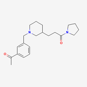 1-[3-({3-[3-oxo-3-(1-pyrrolidinyl)propyl]-1-piperidinyl}methyl)phenyl]ethanone