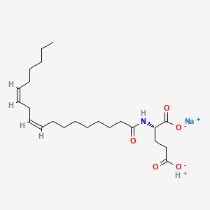 molecular formula C23H38NNaO5 B610910 Sodium linoleoyl glutamate CAS No. 494825-02-4