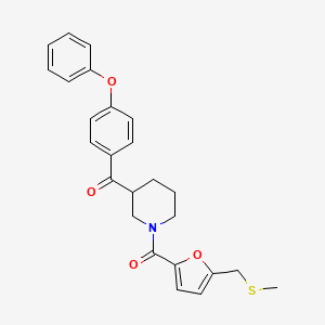 (1-{5-[(methylthio)methyl]-2-furoyl}-3-piperidinyl)(4-phenoxyphenyl)methanone