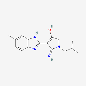 5-imino-4-(6-methyl-1H-benzimidazol-2-yl)-1-(2-methylpropyl)-2H-pyrrol-3-ol