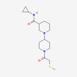 N-cyclopropyl-1-[1-(2-methylsulfanylacetyl)piperidin-4-yl]piperidine-3-carboxamide