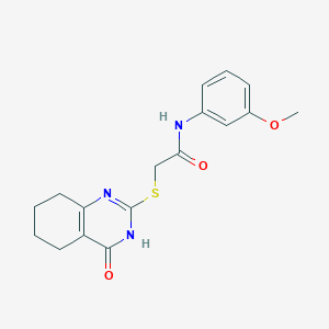 N-(3-methoxyphenyl)-2-[(4-oxo-3,4,5,6,7,8-hexahydro-2-quinazolinyl)thio]acetamide