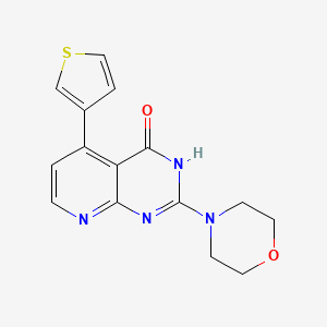 2-(MORPHOLIN-4-YL)-5-(THIOPHEN-3-YL)-3H,4H-PYRIDO[2,3-D]PYRIMIDIN-4-ONE