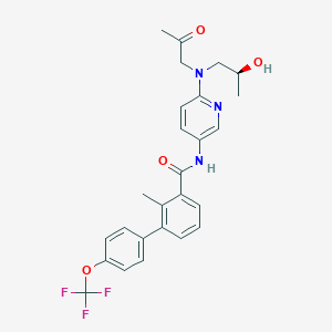 (1,1'-Biphenyl)-3-carboxamide, N-(6-((2-hydroxypropyl)(2-oxopropyl)amino)-3-pyridinyl)-2-methyl-4'-(trifluoromethoxy)-