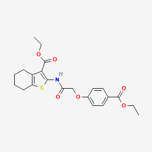 ETHYL 2-{2-[4-(ETHOXYCARBONYL)PHENOXY]ACETAMIDO}-4,5,6,7-TETRAHYDRO-1-BENZOTHIOPHENE-3-CARBOXYLATE