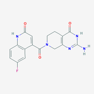 2-amino-7-[(6-fluoro-2-oxo-1,2-dihydroquinolin-4-yl)carbonyl]-5,6,7,8-tetrahydropyrido[3,4-d]pyrimidin-4(3H)-one