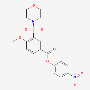 4-Nitrophenyl 4-methoxy-3-(morpholine-4-sulfonyl)benzoate