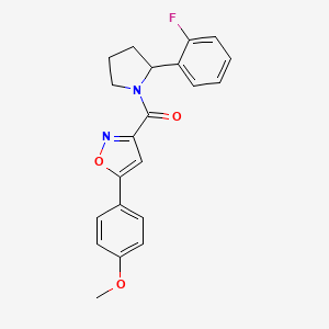 3-{[2-(2-fluorophenyl)-1-pyrrolidinyl]carbonyl}-5-(4-methoxyphenyl)isoxazole