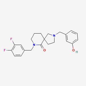 7-[(3,4-Difluorophenyl)methyl]-2-[(3-hydroxyphenyl)methyl]-2,7-diazaspiro[4.5]decan-6-one