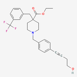 molecular formula C27H30F3NO3 B610924 Soporidine CAS No. 1060376-43-3