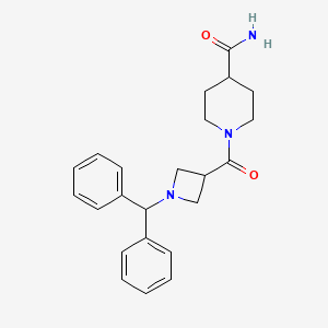 1-[(1-Benzhydryl-3-azetanyl)carbonyl]-4-piperidinecarboxamide