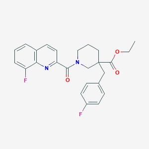 ethyl 3-(4-fluorobenzyl)-1-[(8-fluoro-2-quinolinyl)carbonyl]-3-piperidinecarboxylate