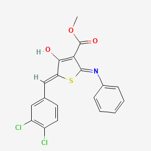 methyl 2-anilino-5-(3,4-dichlorobenzylidene)-4-oxo-4,5-dihydro-3-thiophenecarboxylate