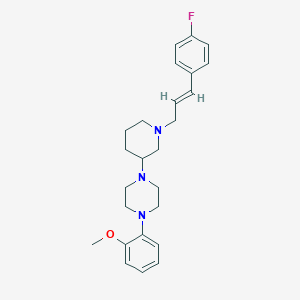 1-[1-[(E)-3-(4-fluorophenyl)prop-2-enyl]piperidin-3-yl]-4-(2-methoxyphenyl)piperazine