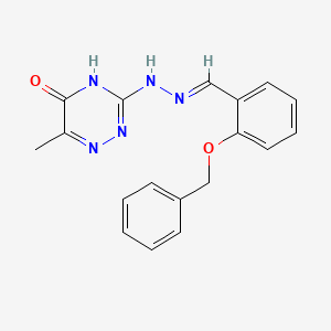 3-[(2E)-2-{[2-(BENZYLOXY)PHENYL]METHYLIDENE}HYDRAZIN-1-YL]-6-METHYL-4,5-DIHYDRO-1,2,4-TRIAZIN-5-ONE