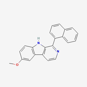molecular formula C22H16N2O B610929 6-methoxy-1-naphthalen-1-yl-9H-pyrido[3,4-b]indole CAS No. 1253491-42-7