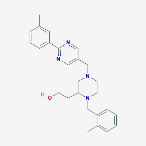 2-(1-(2-methylbenzyl)-4-{[2-(3-methylphenyl)-5-pyrimidinyl]methyl}-2-piperazinyl)ethanol