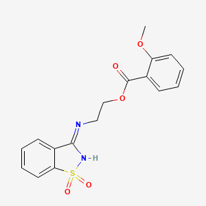 molecular formula C17H16N2O5S B6109440 2-[(1,1-DIOXO-1H-1,2-BENZISOTHIAZOL-3-YL)AMINO]ETHYL 2-METHOXYBENZOATE 