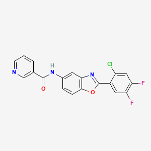 N-[2-(2-chloro-4,5-difluorophenyl)-1,3-benzoxazol-5-yl]pyridine-3-carboxamide