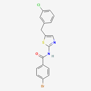 4-bromo-N-[5-(3-chlorobenzyl)-1,3-thiazol-2-yl]benzamide