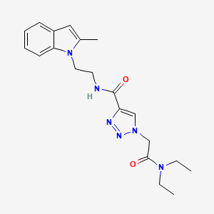 molecular formula C20H26N6O2 B6109498 1-[2-(diethylamino)-2-oxoethyl]-N-[2-(2-methylindol-1-yl)ethyl]triazole-4-carboxamide 