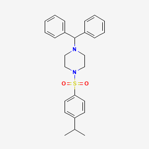 molecular formula C26H30N2O2S B6109501 1-(DIPHENYLMETHYL)-4-[4-(PROPAN-2-YL)BENZENESULFONYL]PIPERAZINE 