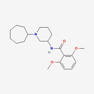 molecular formula C21H32N2O3 B6109506 N-(1-cycloheptyl-3-piperidinyl)-2,6-dimethoxybenzamide 