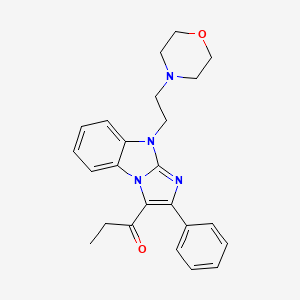 1-{9-[2-(morpholin-4-yl)ethyl]-2-phenyl-9H-imidazo[1,2-a]benzimidazol-3-yl}propan-1-one