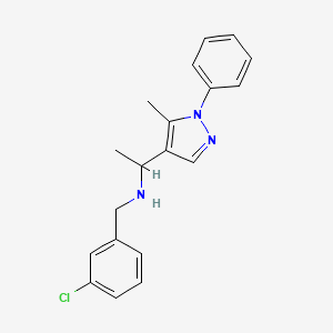 (3-chlorobenzyl)[1-(5-methyl-1-phenyl-1H-pyrazol-4-yl)ethyl]amine