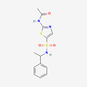 N-[5-(1-phenylethylsulfamoyl)-1,3-thiazol-2-yl]acetamide