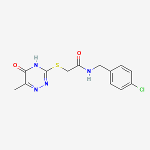 N-[(4-chlorophenyl)methyl]-2-[(6-methyl-5-oxo-4H-1,2,4-triazin-3-yl)sulfanyl]acetamide