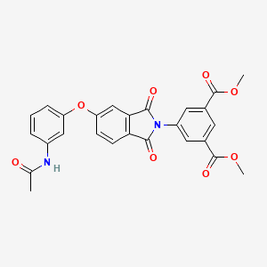 molecular formula C26H20N2O8 B6109585 1,3-Dimethyl 5-[5-(3-acetamidophenoxy)-1,3-dioxo-2,3-dihydro-1H-isoindol-2-YL]benzene-1,3-dicarboxylate 