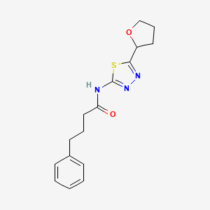 4-phenyl-N-[(2Z)-5-(tetrahydrofuran-2-yl)-1,3,4-thiadiazol-2(3H)-ylidene]butanamide