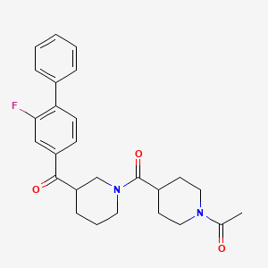 {1-[(1-acetyl-4-piperidinyl)carbonyl]-3-piperidinyl}(2-fluoro-4-biphenylyl)methanone