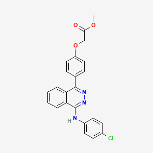 molecular formula C23H18ClN3O3 B6109614 methyl (4-{4-[(4-chlorophenyl)amino]-1-phthalazinyl}phenoxy)acetate 