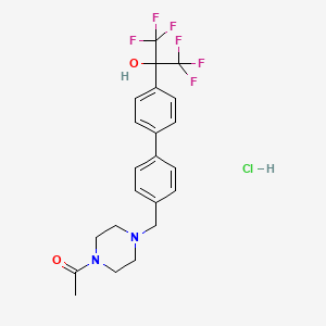 molecular formula C22H22F6N2O2 B610962 SR1555 HCl CAS No. 1386439-51-5