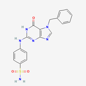 4-[(7-benzyl-6-oxo-1H-purin-2-yl)amino]benzenesulfonamide