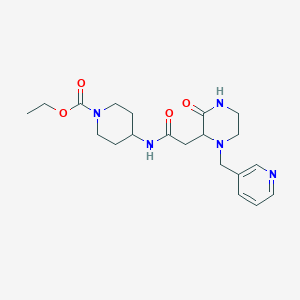 ethyl 4-({[3-oxo-1-(3-pyridinylmethyl)-2-piperazinyl]acetyl}amino)-1-piperidinecarboxylate