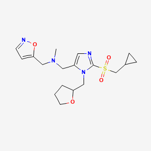 1-[2-[(cyclopropylmethyl)sulfonyl]-1-(tetrahydro-2-furanylmethyl)-1H-imidazol-5-yl]-N-(5-isoxazolylmethyl)-N-methylmethanamine