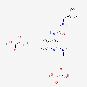 2-[benzyl(methyl)amino]-N-[2-(dimethylamino)quinolin-4-yl]acetamide;oxalic acid