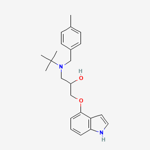 molecular formula C23H30N2O2 B610970 1-((1H-吲哚-4-基)氧基)-3-(叔丁基(4-甲基苄基)氨基)丙烷-2-醇 CAS No. 2095432-55-4
