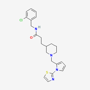 N-(2-chlorobenzyl)-3-(1-{[1-(1,3-thiazol-2-yl)-1H-pyrrol-2-yl]methyl}-3-piperidinyl)propanamide